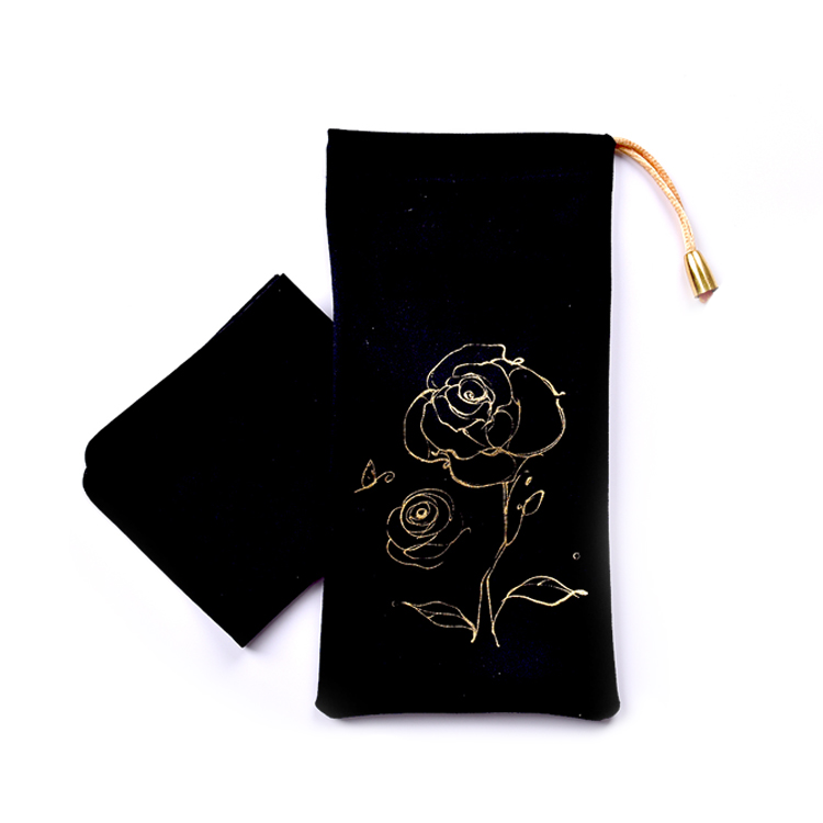 Hot Stamping Velvet Sunglass Bags Draw String Bag